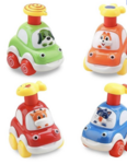 Forest Animal Wind Up Toy Cars - Set of 4